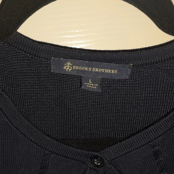Brooks Brothers Navy Blue Cardigan Sweater Size Large - Picture 2 of 6